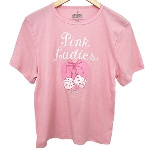 NWOT Grease Pink Ladies Fuzzy Dice Heart T-Shirt XL